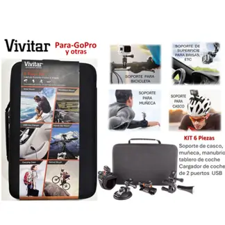 VIVITAR - KIT 6 PIEZAS PARA GO PRO