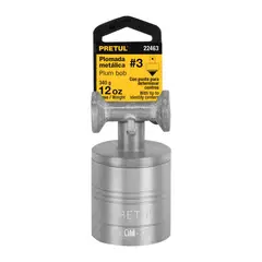 PRETUL - Plomada metálica de 340 g 12 oz con centro - 22463
