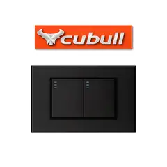 CUBULL - CAJA DE 10 INTERRUPTOR DOBLE EMPOTRABLE NEGRO MATE