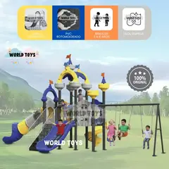 BABY - Centro de Juegos Castillo con Columpios «DREAMY PALACE» Blue