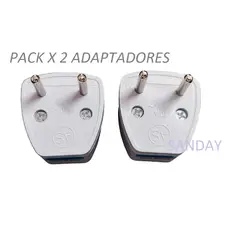 GENERICO - ADAPTADOR UNIVERSAL REDONDO PACK 2 UNIDADES