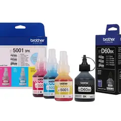 BROTHER - TINTAS BROTHER BTD60BK  BT5001C  BT5001M  BT5001Y KIT COMPLETO
