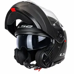 LS2 - CASCO MOTO LS2 ABATIBLE STROBE II NEGRO MATE