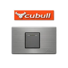 CUBULL - CAJA DE 10 INTERRUPTOR SIMPLE EMPOTRABLE PLATEADO