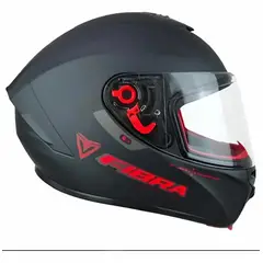 FIBRA - Casco Integral Fibra Chroma Rojo  Negro Mate TALLA M