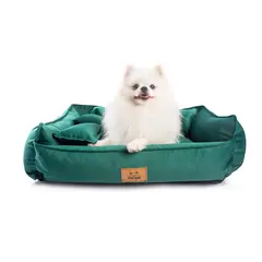 GENERICO - CAMA PARA PERRO TALLA M - VERDE- HIPOALERGÉNICA