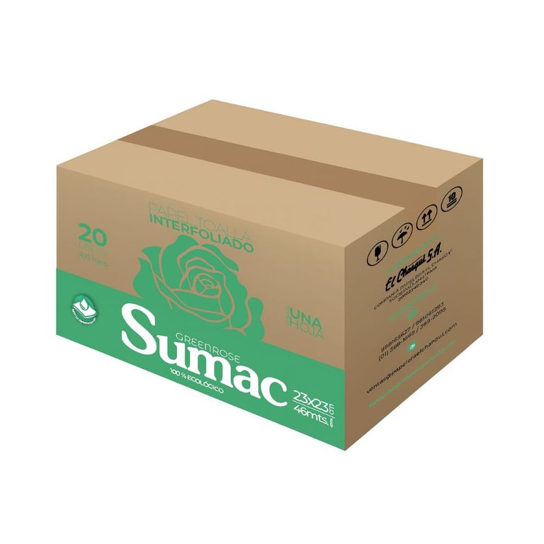 Caja de Papel Toalla Interfoliado Ecologico Sumac x 20 unidades
