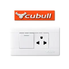 CUBULL - CAJA DE 10 INTERRUPTOR + TOMACORRIENTE EMPOTRABLE BLANCO
