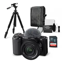 SONY - Cámara Sony ZV-E10 Mirrorless + Lente 16-50mm f35-56 II + Kit Ultimate de Accesorios