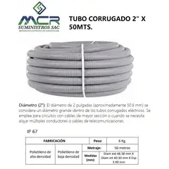 GENERICO - TUBO CORRUGADO 2 pulgada X 50MTS