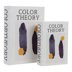 MAP DESIGN HOME - Juego de Libros Mdf 2pz Decorativos Color theory 19x07x27 cm