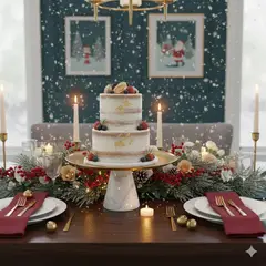CONCEPTS LIFE - Bandeja Decorativa Porta Torta Mármol Gala 30x30x14 cm