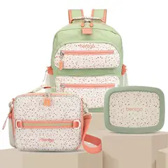 BENTGO - Set Bentgo Mochila Escolar Lonchera y Porta Lonchera Whimsy & Wonder - Geo Speckle