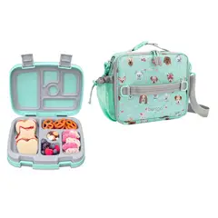 BENTGO - Set Lonchera y Porta Lonchera Bentgo Kids - Puppy Love