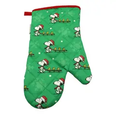 SNOOPY - Guante y Toma Olla de Cocina Adulto Snoopy Verde
