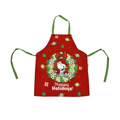 SNOOPY - Mandil Delantal de Cocina Niño Snoopy 45x55cm Rojo