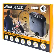 BATBLACK - Parlante Portátil para Charlas y Conferencias Batblack BT-V317 Negro