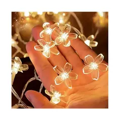 GENERICO - Set de 3 Tiras de luces20 Focos Flores de cerezo Ambar