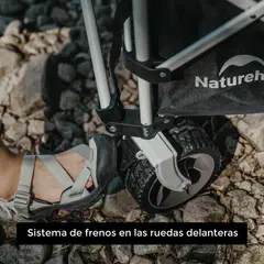 NATUREHIKE - Carrito de playa plegable con frenos Rubik All-Terrain 190-340L - Naturehike