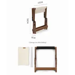 NATUREHIKE - Banca taburete plegable de madera multipropósito -