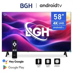 BGH - Televisor BGH B5824UK6AIP 58 UHD 4K Smart Android TV