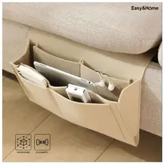 EASY&HOME - Organizador para Sofá Cama con Múltiples Compartimientos Beige