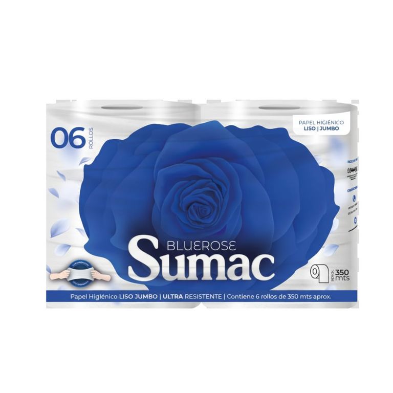 Papel Higienico Jumbo Sumac x6 unidades de 350 Metros liso