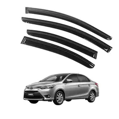 GENERICO - Correlluvias Viseras Para Toyota Yaris 2014-2017 Negro Premiun