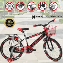 Velox - Bicicleta Para Niño Aro 20 «SPORT VZ II» con Canasta Black