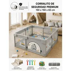 GENERICO - CORRAL PARA BEBES CON ACCESORIOS DINO 200x180