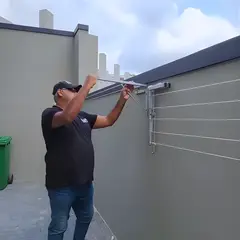 GENERICO - Tendedero Pared Plegable Imahi 5m Reforzado 5 Líneas plateado