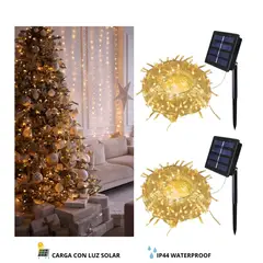 GENERICO - Pack x2 Luces Navideñas Lineales de 18 Metros Luz Cálida