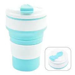 ZIMRAHYG - Vaso Plegable Silicona Frio caliente té café Azul