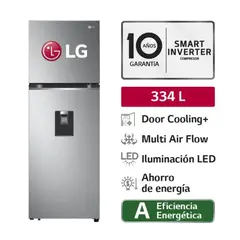 LG - REFRIGERADORA LG GT33WPP  334 LT DOOR COOLING TOP FREEZER PLATEADA