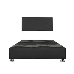 MUEBLES MODENZA - Cama tapizada Sabana Pcromadas - 2plz Negro