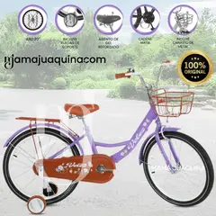 VELOX - Bicicleta Para Niña Aro 20 «NEW LADY» con Canasta Purple