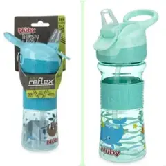 NUBY - BOTELLA TOMATODO PARA BEBE NUBY DE 360ML SPORT BOTON VERDE