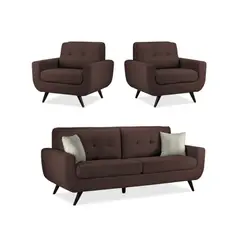 FABIANI HOME - Juego de Sala Emilia 3-1-1 Café