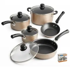 TRAMONTINA - Juego de Ollas 9 piezas Champagne