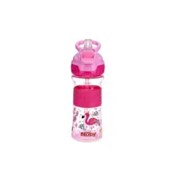 NUBY - BOTELLA TOMATODO THIRSTY KIDS SPORT  INFANTIL DE 360ML ROSADO