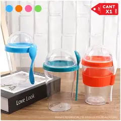 INSPIRA MARKET - Yogurera vaso con cuchara porta yogurt y cereal