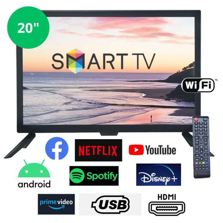 Televisor Smart LED 20 Pulgadas con ANDROID12 YUNTEL