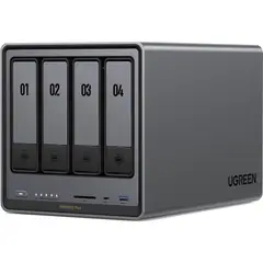 UGREEN - UGREEN NASync DXP4800 Plus 4-Bay NAS 1x 10 GbE Enclosure 2.5GbE 2x M.2 NVMe HDMI 4K - 35260