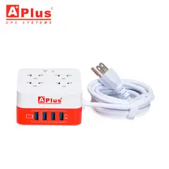 AMERICAN NET - Supresor de picos 4 salidas Y 4 puertos de carga USB - cordón 1.2 mts
