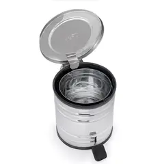 GENERICO - Tacho de Acero Inoxidable con Pedal de 3 L