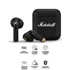 Marshall - Audífonos Bluetooth Marshall Minor IV In-Ear IPX4 25Hrs Negro
