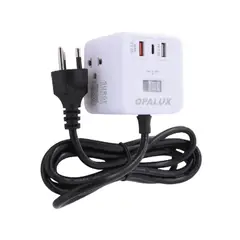 OPALUX - Supresor Portatil Smart con Entrada USB y Tipo C 2500W Opalux OP-CUP20