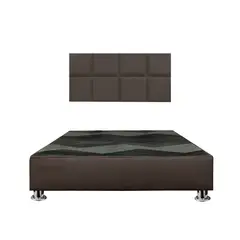 GENERICO - Cama tapizada Selene Pcromadas - 2plz Marrón