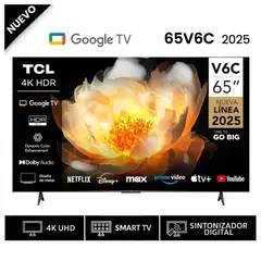 TCL - Televisor 65 UHD 4K Smart TV 65V6C