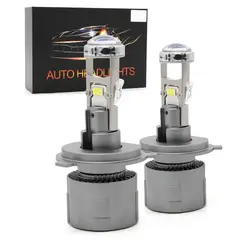 JET - Foco Led H4 32000lm Con Proyector Mini Lupa alta Potencia